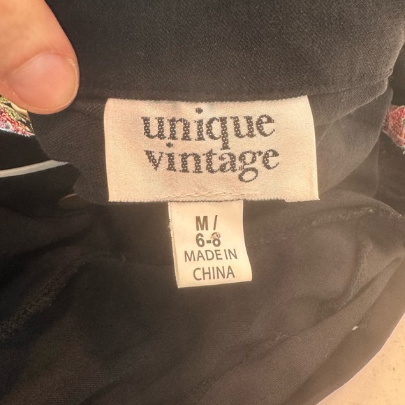 UNIQUE VINTAGE Embroidered Rodeo Horse Roses Stretchy Jumpsuit Size Medium NWT - Picture 7 of 8